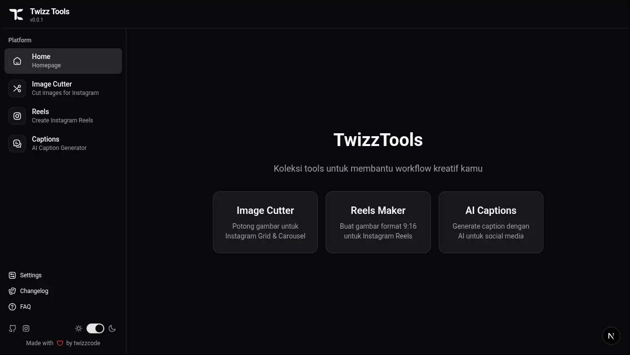 TwizzTools 3.0.1 dashboard preview